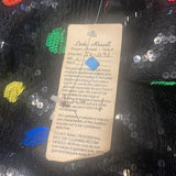 Polka dot  multi colored sequin blazer M