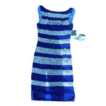 Theia Sequin Blue and White Dress