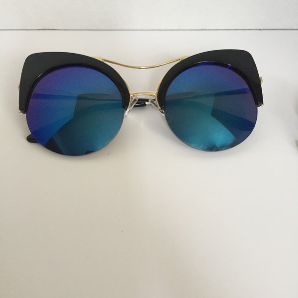 half rimless sunglasses