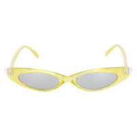 slim cat eye mirror sunglasses