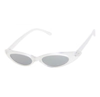 slim cat eye mirror sunglasses