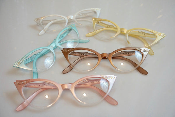 50's style cat eye glasses