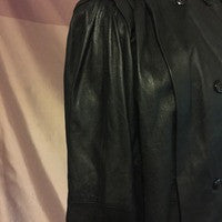 vintage leather button coat