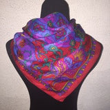 Red multi scarf