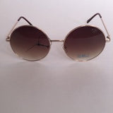 Big rounds hippie style frame sunglasses