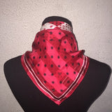 Red black and white scarf
