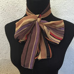 Brown vintage stripped scarf