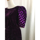 Purple velvet vintage dress with puffy sleeves xs/s