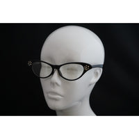 50's style clear lens glasses