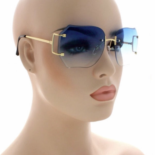 Rimless granny sunglasses