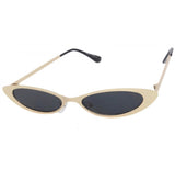 Slim oval metal sunglasses