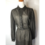 Vintage black sheer shirt dress